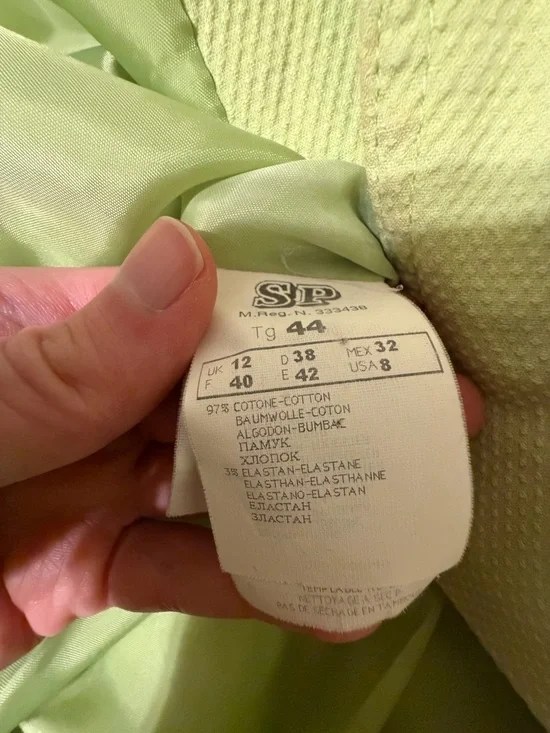 Motivi Lime Green Blazer – Made in Italy | Size IT 44 (US 8, Fits S/M) - Picture 3 of 5